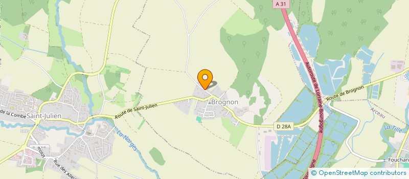 localisation de l'entreprise BFC GREEN PROJECT'  BROGNON