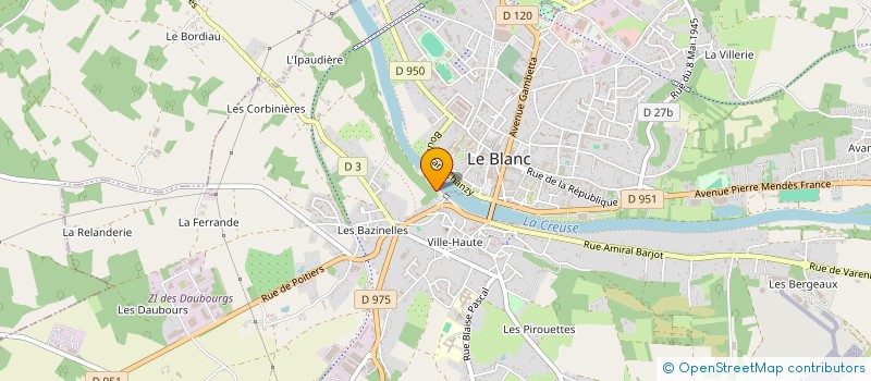 localisation de l'entreprise BFC TRAVAUX SPECIAUX à LE BLANC