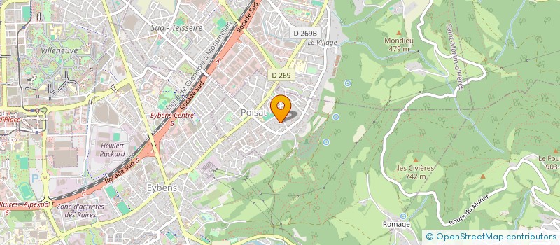 localisation de l'entreprise BFCPR  POISAT