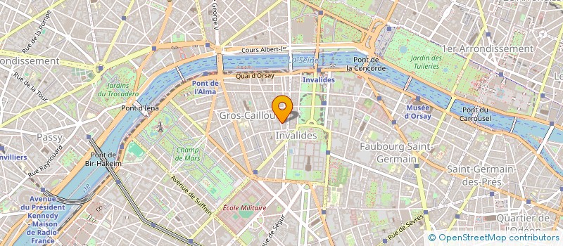 localisation de l'entreprise BFCS. PARIS.  PARIS