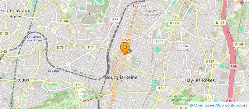 localisation de l'entreprise BFF à BOURG-LA-REINE