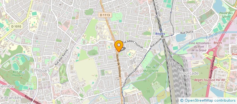 localisation de l'entreprise BFG  BEGLES