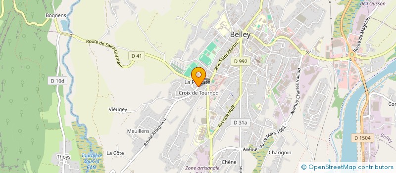 localisation de l'entreprise BFH INVEST  BELLEY