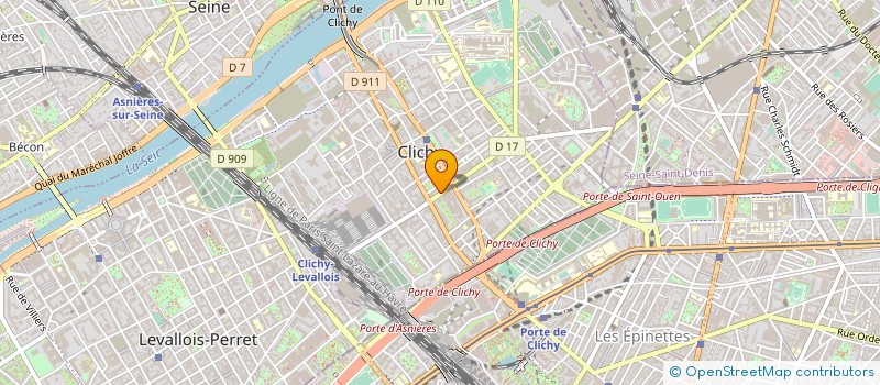 localisation de l'entreprise BFK ASSURANCES à CLICHY