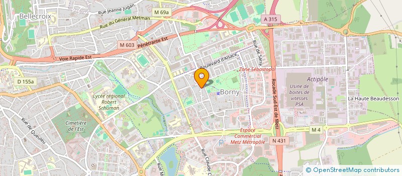 localisation de l'entreprise BFK AUTO  METZ