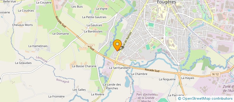 localisation de l'entreprise BFL  FOUGERES