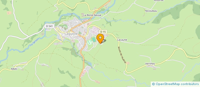 localisation de l'entreprise BFL DE L'AUBRAC  LAGUIOLE