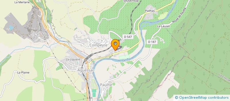 localisation de l'entreprise BFM 12  COMPEYRE