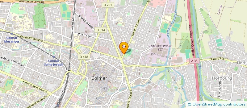 localisation de l'entreprise BFS EST  COLMAR