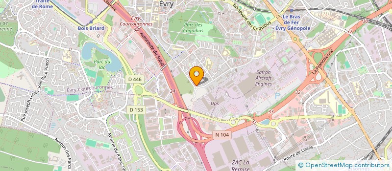 localisation de l'entreprise BG 1  EVRY-COURCOURONNES