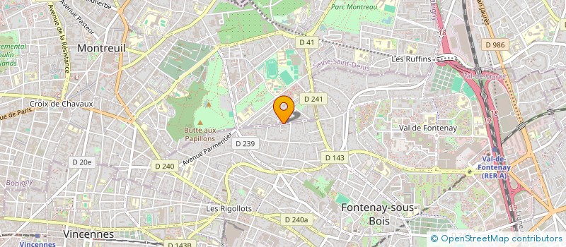 localisation de l'entreprise BG à MONTREUIL