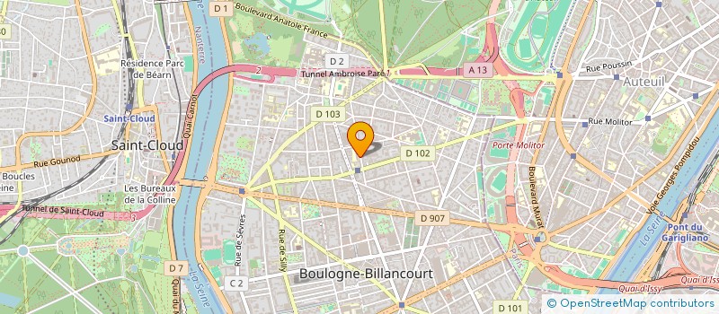localisation de l'entreprise BG ARTS à BOULOGNE-BILLANCOURT