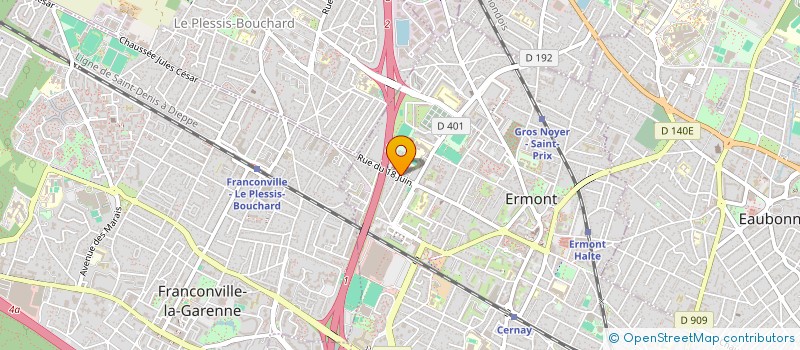 localisation de l'entreprise BG AUTOMOBILES  ERMONT