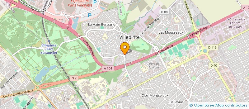 localisation de l'entreprise BG BATIMENT à VILLEPINTE