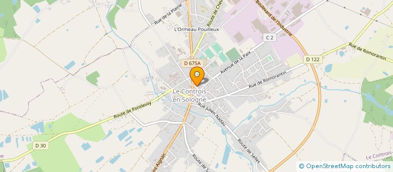 localisation de l'entreprise BG COIFFURE à LE CONTROIS-EN-SOLOGNE