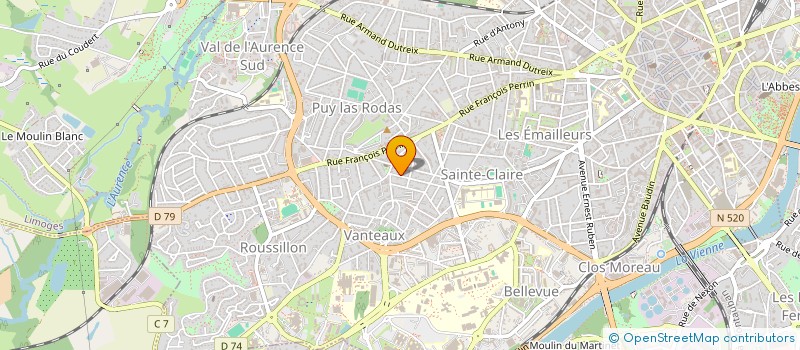 localisation de l'entreprise BG'COM à LIMOGES
