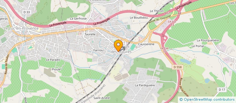 localisation de l'entreprise BG COMMUNICATION à LE CANNET-DES-MAURES