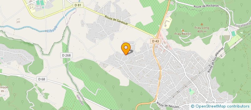 localisation de l'entreprise BG CONCEPT TOITURE à ROCBARON