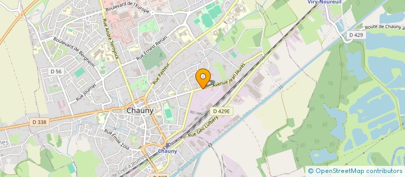 localisation de l'entreprise BG CONSTRUCTION à CHAUNY