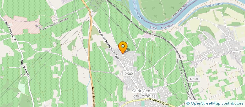 localisation de l'entreprise BG DIAGNOSTICS SAS à SAINT-GENIES-DE-COMOLAS