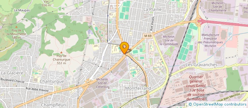 localisation de l'entreprise BG DISTRIBUTION à CLERMONT-FERRAND