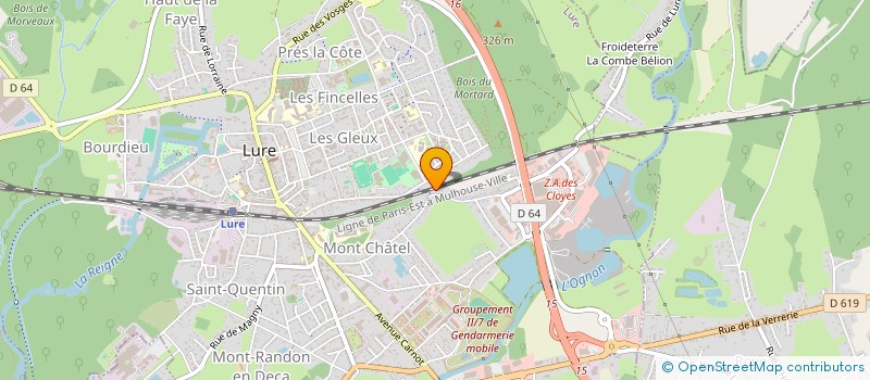 localisation de l'entreprise BG ENERGIE TOITURE  LURE