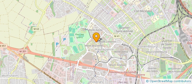 localisation de l'entreprise BG EST à STRASBOURG