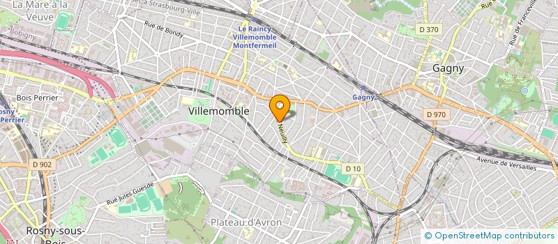 localisation de l'entreprise BG HOLDING  VILLEMOMBLE