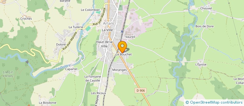 localisation de l'entreprise BG IMMO 63  ARLANC