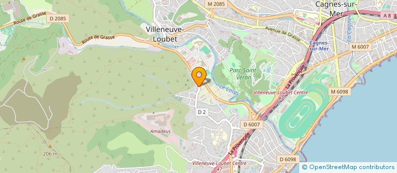 localisation de l'entreprise BG IMMO à VILLENEUVE-LOUBET