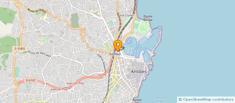 localisation de l'entreprise BG IMMOBILIER à ANTIBES