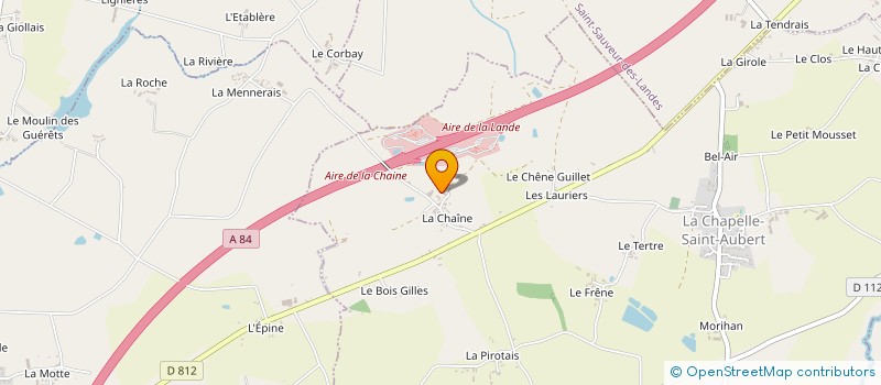 localisation de l'entreprise BG LOCATIONS  LA CHAPELLE-SAINT-AUBERT