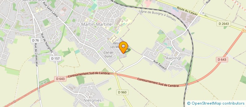 localisation de l'entreprise BG OUVERTURES à CAMBRAI