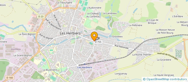 localisation de l'entreprise BG PEINTURE  HERBIERS (LES)