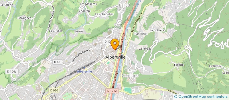 localisation de l'entreprise BG PLOMBERIE 73  ALBERTVILLE