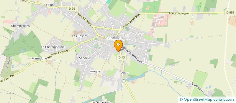 localisation de l'entreprise BG PRESSE à SANDILLON