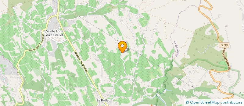 localisation de l'entreprise BG PRODUCTIONS  LE CASTELLET