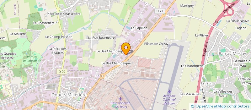 localisation de l'entreprise BG SERVICES à PARCAY-MESLAY