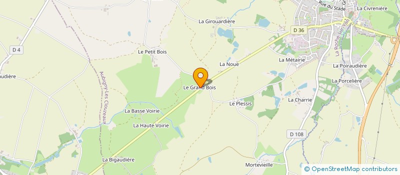 localisation de l'entreprise BG SERVICES  AUBIGNY-LES CLOUZEAUX