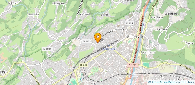 localisation de l'entreprise BG SERVICES  ALBERTVILLE