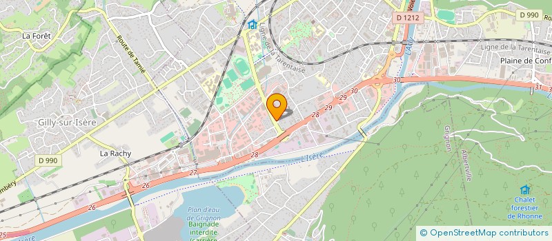 localisation de l'entreprise BG VAL D'ISERE  ALBERTVILLE