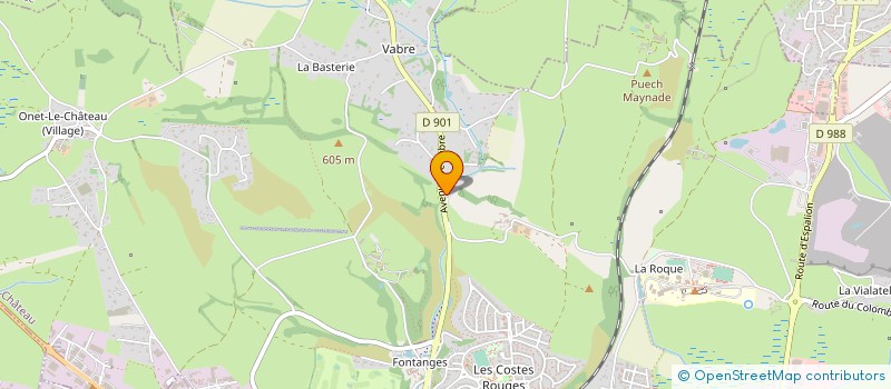 localisation de l'entreprise BGA  ONET LE CHATEAU