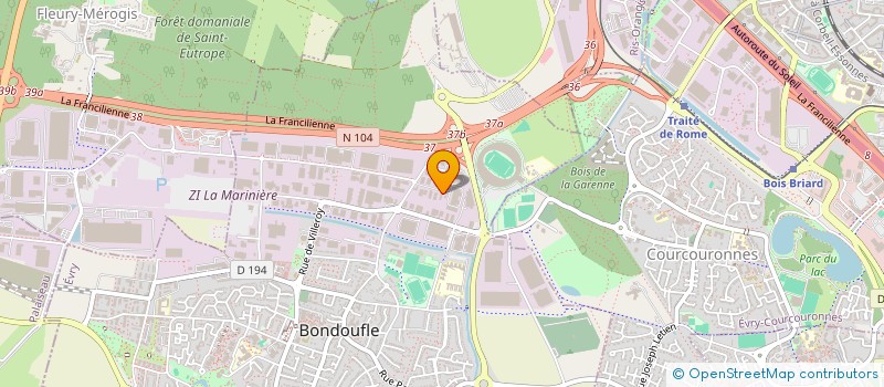 localisation de l'entreprise BGA  BONDOUFLE