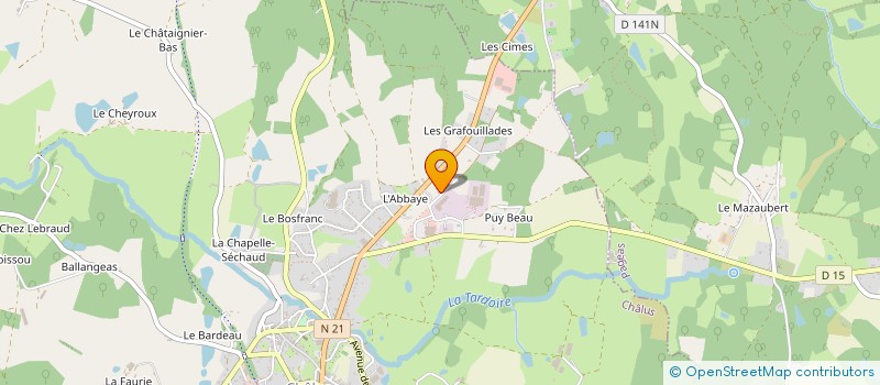 localisation de l'entreprise BGA INVEST  CHALUS