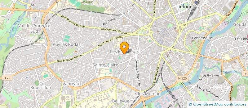 localisation de l'entreprise BGE LIMOUSIN à LIMOGES