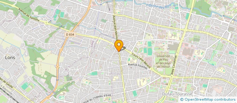 localisation de l'entreprise BGE PYRENEES-ATLANTIQUES TEC.GE.COOP. à PAU