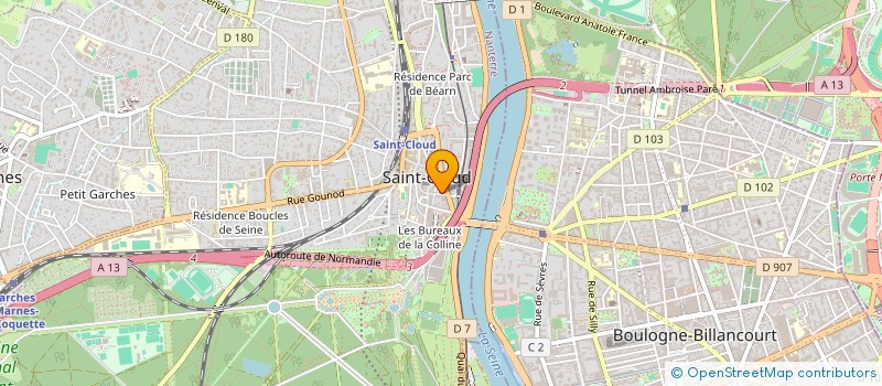 localisation de l'entreprise BGET à SAINT-CLOUD
