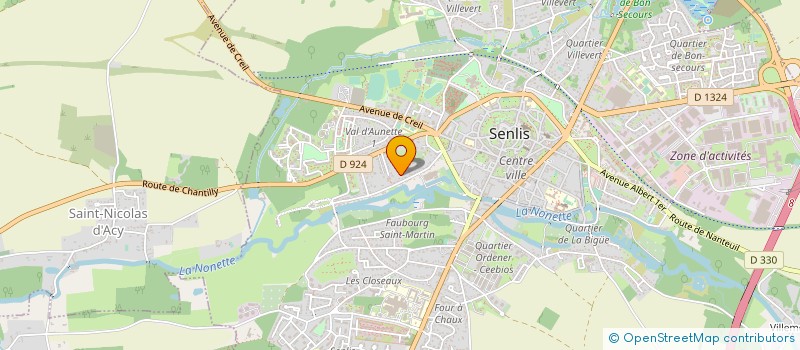 localisation de l'entreprise BGEX  SENLIS