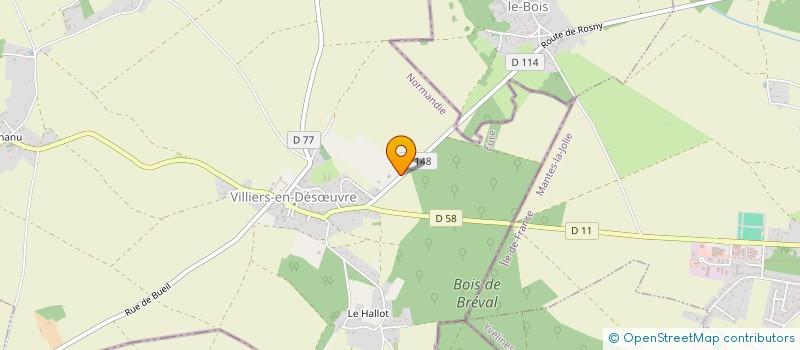 localisation de l'entreprise BGF  VILLIERS-EN-DESUVRE