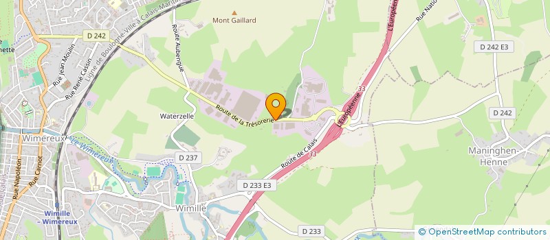 localisation de l'entreprise BGF  WIMILLE